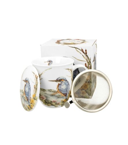 KUBEK Z ZAPARZACZEM POKRYWKĄ DO ZIÓŁ DUO ZIMORODEK NA PREZENT 400 ML na Arena.pl