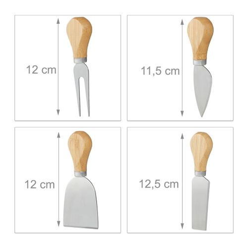 Deska bambusowa do serów, wędlin, przekąsek + noże na Arena.pl