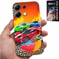 ETUI DO XIAOMI NOTE 13 PRO 4G - DLA DZIECI, SAMOCHODY WYŚCIGOWE + SZKŁO