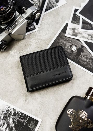 Portfel Peterson męski mały na suwak slim z ochroną kart RFID kompaktowy na Arena.pl