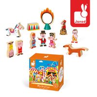 Janod : Cyrk zestaw drewniany 11 elementów kolekcja Story