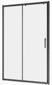 Drzwi prysznicowe wnękowe rozsuwane  jednoskrzydłowe 110x195 cm czarne
