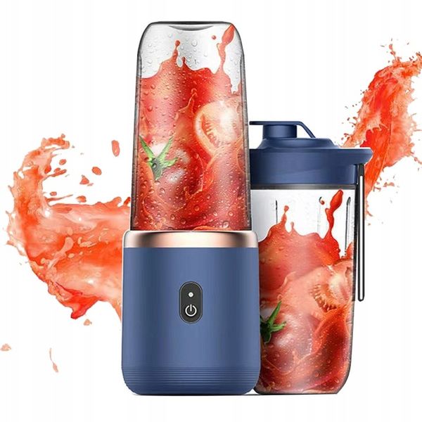 BLENDER KIELICHOWY PRZENOŚNY BEZPRZEWODOWY KEMPING 400ML 2 KUBKI zdjęcie 1