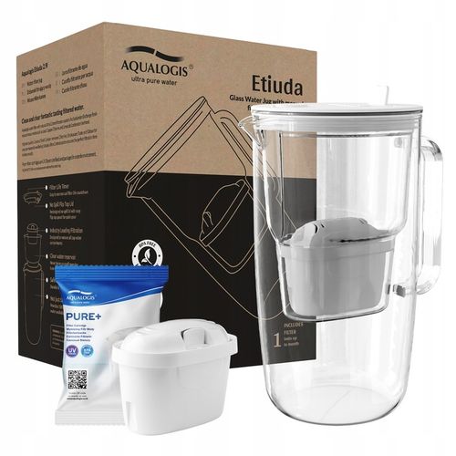 DZBANEK FILTRUJĄCY SZKLANY ETIUDA BIAŁY + WKŁAD PURE+ AQUALOGIS 2.9L na Arena.pl