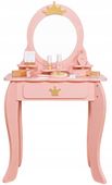 DREWNIANA TOALETKA Z AKCESORIAMI DLA DZIEWCZYNKI LUSTRO TABORET PRINCESS