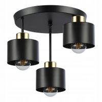 ŻYRANDOL LOFTOWY CZARNY ZŁOTY LED E27 SALON LAMPA WISZĄCA LOFTOWA