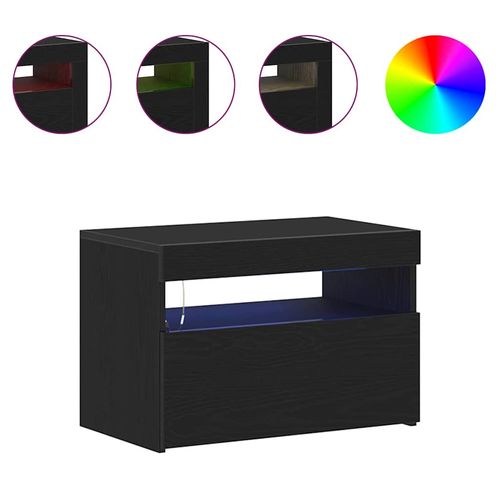 Szafka Nocna Czarny dąb 60 x 35 x 40 cm Materiał drewnopochodny na Arena.pl