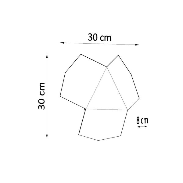 Kinkiet TRE czarny zdjęcie 4