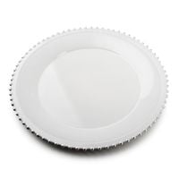 talerz plexi 33xh2cm biało-srebrny