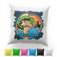 POSZEWKA Z NADRUKIEM BAWEŁNIANA 40x40CM - RYBAK POŁÓW RYBA WĘDKA HOBBY