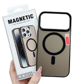 Etui do APPLE IPHONE 17 PRO / 18 PRO Magsafe czarny case matowy + szkło 9H