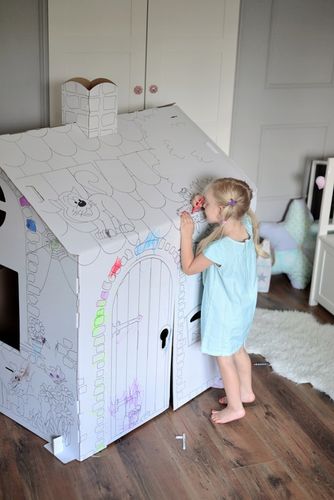 DOMEK Z TEKTURY tekturowy do malowania kartonowy na Arena.pl