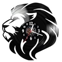 Zegar ścienny z płyty winylowej Lew 183.14