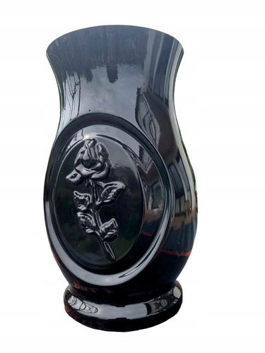 Wazon na cmentarz z RÓŻĄ - Wazon Nagrobny , wazon na nagrobek CIĘŻKI na Arena.pl