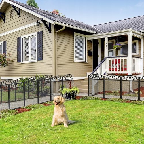 5 Paneli Wytrzymałe Metalowe Płotek Ogrodowy 110cm na Arena.pl