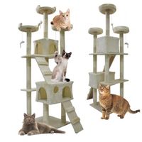 DRAPAK DLA KOTA 170 CM Z DOMKIEM I PLATFORMAMI 7 POZIOMÓW