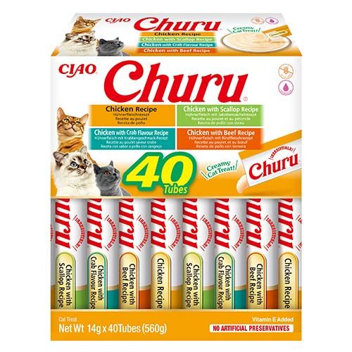 INABA CAT CHURU VARIETIES CHICKEN Mix Przysmaków dla Kota 40x14g + 4x14g na Arena.pl