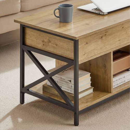 Stolik kawowy loft 100x50 cm dąb artisan wysuwany blat na Arena.pl