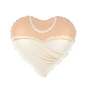 Balon foliowy serce Panna Młoda, 45 cm