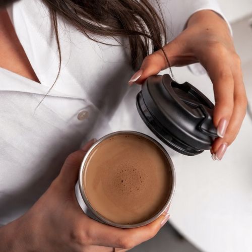 Kubek Termiczny ze stali nierdzewnej Simply Cup - Mocha Mousse 340 ml na Arena.pl