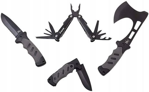 12 Survivors zestaw noże toporek multitool na Arena.pl