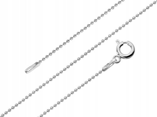 ŁAŃCUSZEK SREBRNY 925 KULKOWY CPLD 1,0 DŁUGOŚĆ 40cm na Arena.pl