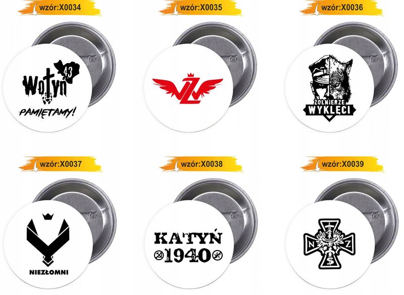Przypinki buttony ŻOŁNIERZE WYKLĘCI zdjęcie 4