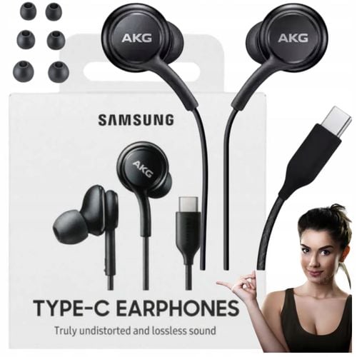 Oryginalne Słuchawki Samsung by AKG l USB-C Typ C Czarne na Arena.pl