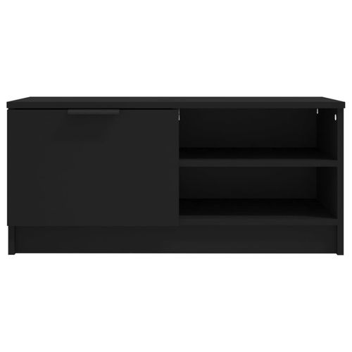 Szafka pod TV, czarna, 80x35x36,5 cm, materiał drewnopochodny na Arena.pl