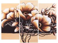 90CM 70 ZEGAR 3 ELEM DOSTOJNE KWIATY SCIENNY DRUK