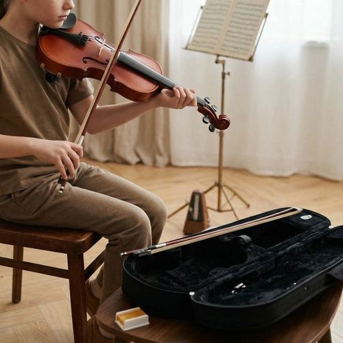 Skrzypce 3/4 Startone Student Zestaw do nauki Smyczek Futerał Akcesoria na Arena.pl