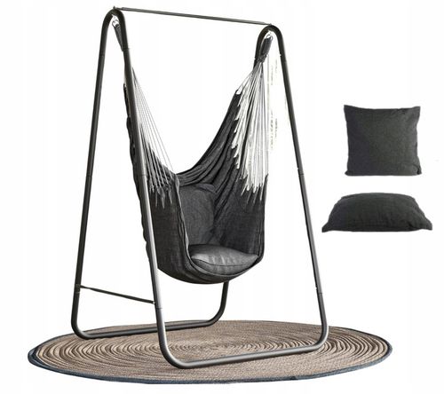 Fotel wiszący wolnostojący do150kg kokon stelaż huśtawka STOJAK na huśtawk na Arena.pl