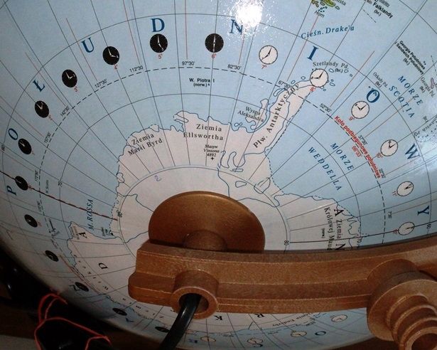 Globus 320mm PODŚWIETLANY 2w1 +strefy + APLIKACJA , na prezent , polit-fiz zdjęcie 10