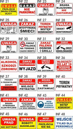 Tabliczka ZNAK ZAKAZ wysypywania śmieci UWAGA PCV na Arena.pl