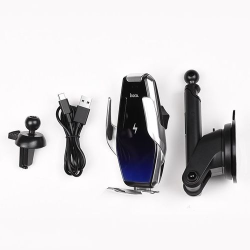 HOCO S14 CAR MOUNT WIRELESS CHARGER SILVER na Arena.pl