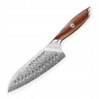 NÓŻ SZEFA KUCHNI NÓŻ KUCHENNY SANTOKU DELLINGER ROSE WOOD STAL DAMASCEŃSKA