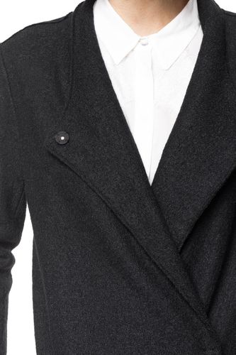 TOM TAILOR CLEAN COAT WITH DRAPED COLLAR CZARNY M na Arena.pl