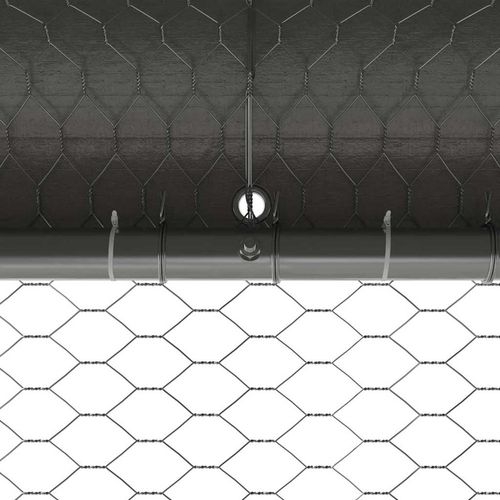 Klatka dla kur Srebrny 600 x 200 x 198.5 cm Stal galwanizowana na Arena.pl