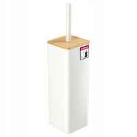 SZCZOTKA WC + POJEMNIK DO TOALETY BAMBUS BIAŁA