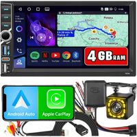 RADIO SAMOCHODOWE 2 DIN 4GB RAM ANDROID AUTO CARPLAY ANDROID 15 RDS