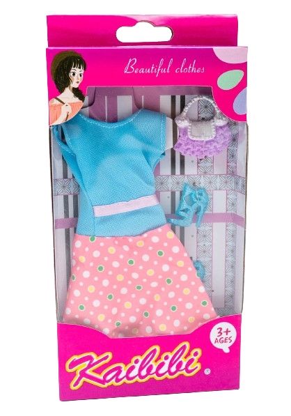 Ubranka dla Lalek SUKNIA BUTY TOREBKA sukienka #A1 zdjęcie 3