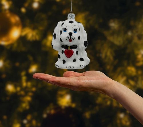 Bombka choinkowa szklana: Uroczy Dalmatyńczyk na Arena.pl