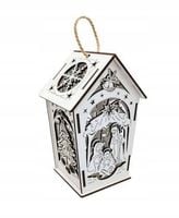 Lampion adwentowy - roraty - led - drewniany