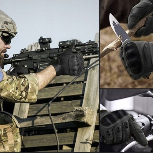 Rękawice Motocyklowe Nylon Czarne Mocne Dotykowe - XL na Arena.pl