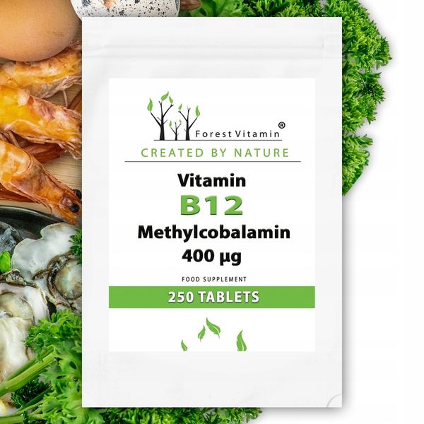 MOCNA WITAMINA B12 METYLOKOBALAMINA 250 TABLETEK zdjęcie 7