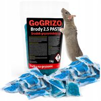 TRUTKA TRUCIZNA ŚRODEK NA SZCZURY MYSZY GRYZONIE PASTA SASZETKI 1KG