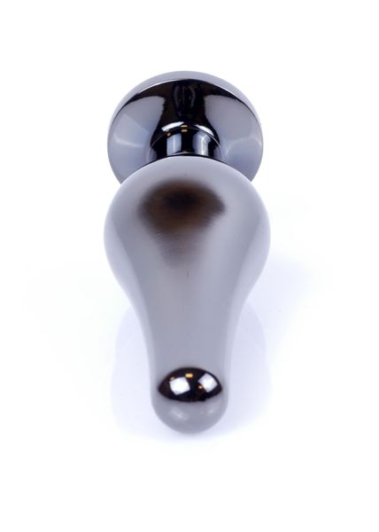 Plug-Jewellery Dark Silver Butt Plug- Red zdjęcie 4