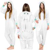 Piżama biała furia kigurumi onesie skrzydła piżamka jednoczęściowa dres M