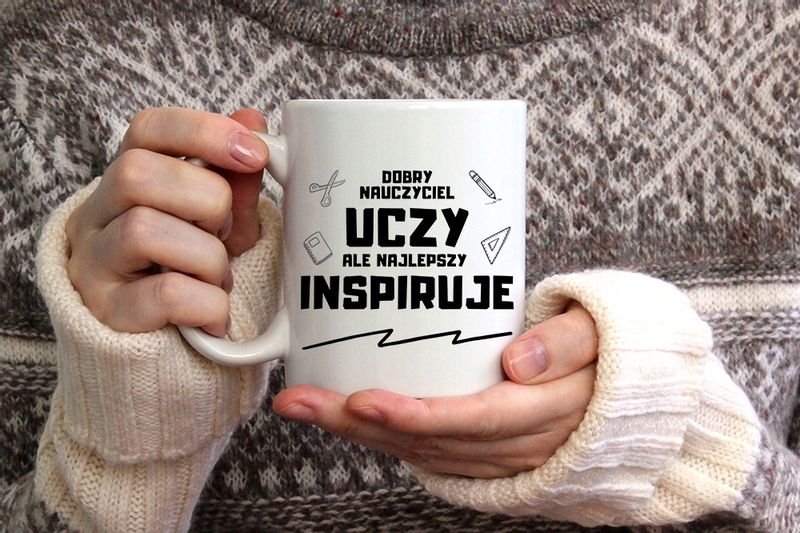 Kubek Czarny Prezent Dzień Nauczyciela Super Z Nadrukiem Ze Zdjęciem zdjęcie 4