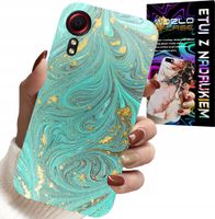 ETUI DO SAMSUNG GALAXY XCOVER 7 - MARMURKOWE WZORY + SZKŁO HARTOWANE